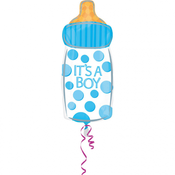 Babyfläschchen It's a Boy Folienballon