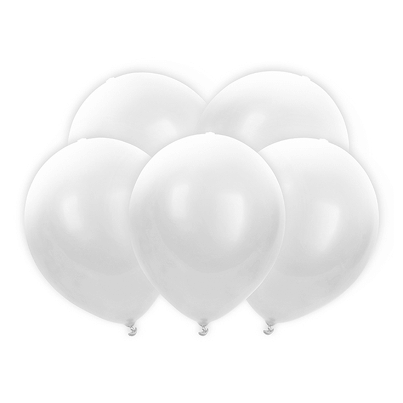 5x LED Latex Ballon weiß