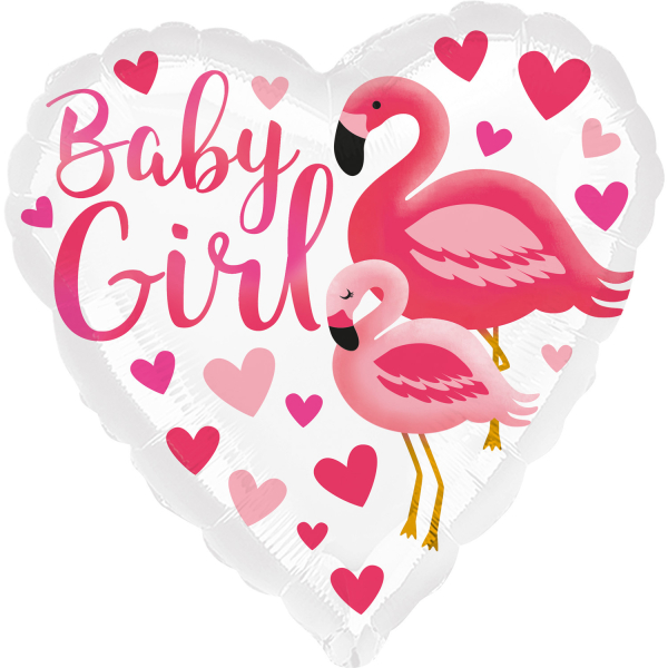 Baby Girl Flamingo  - Folienballon