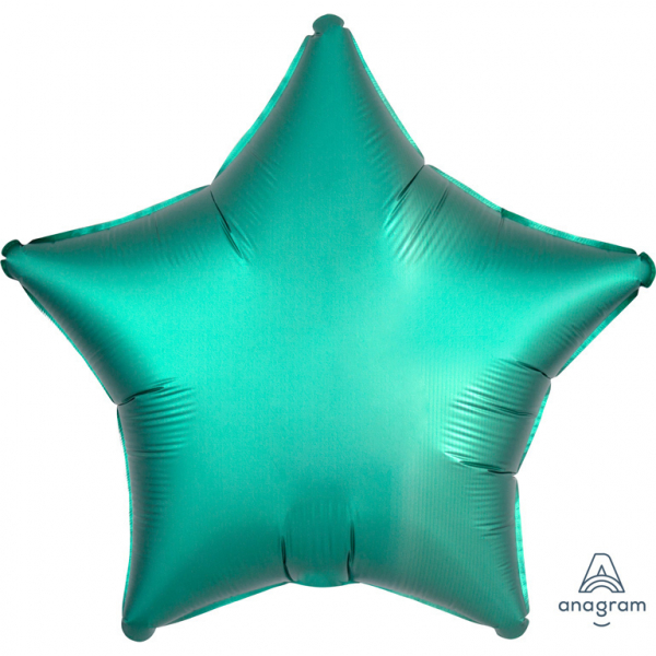 Standard Folienballon Stern - Jadegrün Satin