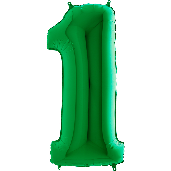 XXL Folienballon grün Zahl 1