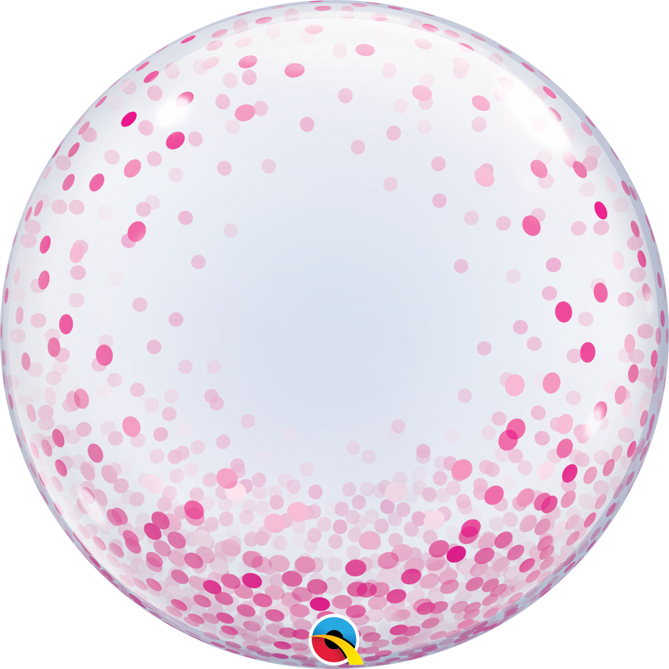 BUBBLES - Pink Confetti Dots Ballon