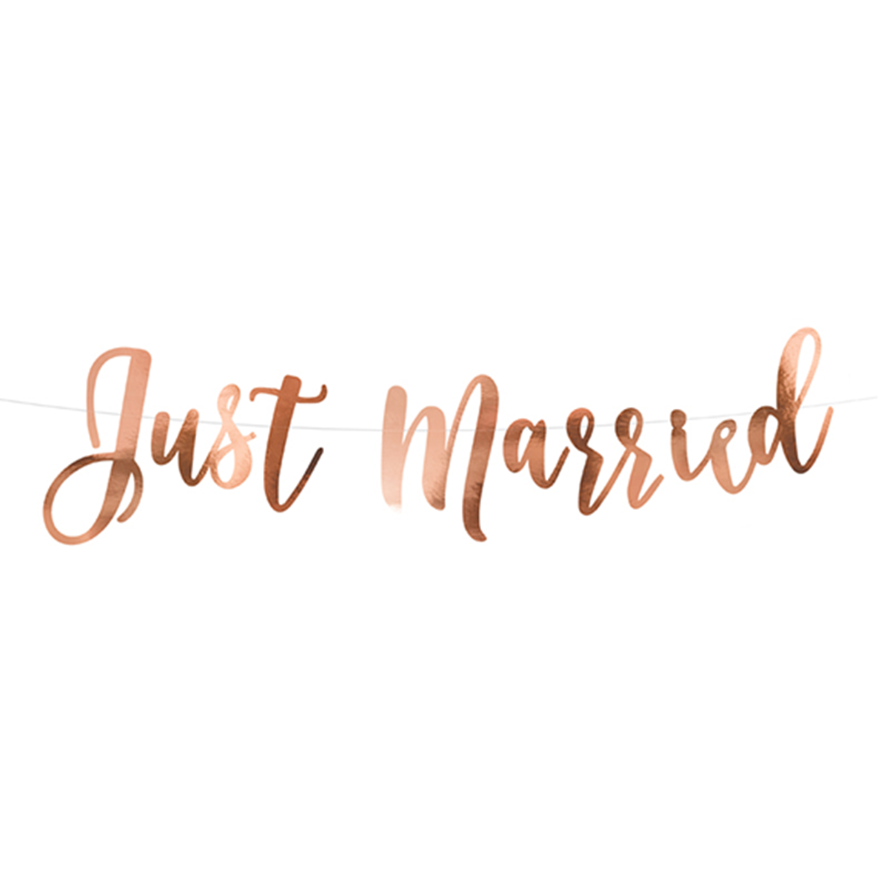 Banner / Girlande - Just Married - Rosegold