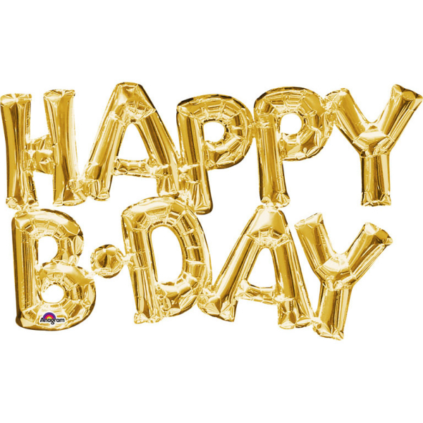Happy Birthday Schriftzug - Folienballon air filled