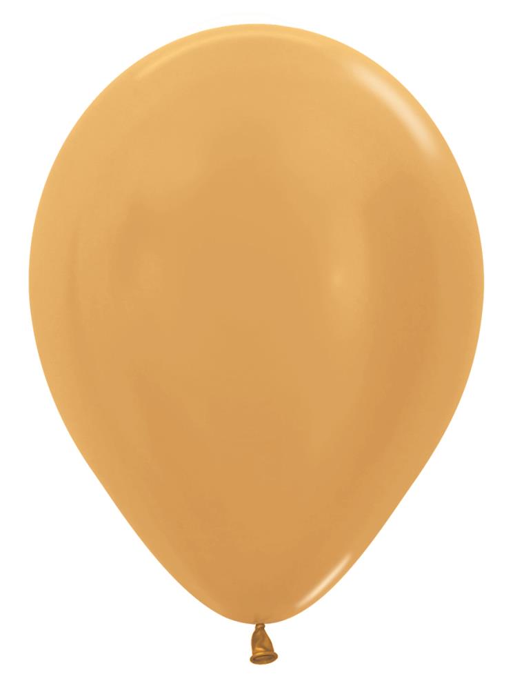Latexballon gold metallic 12"