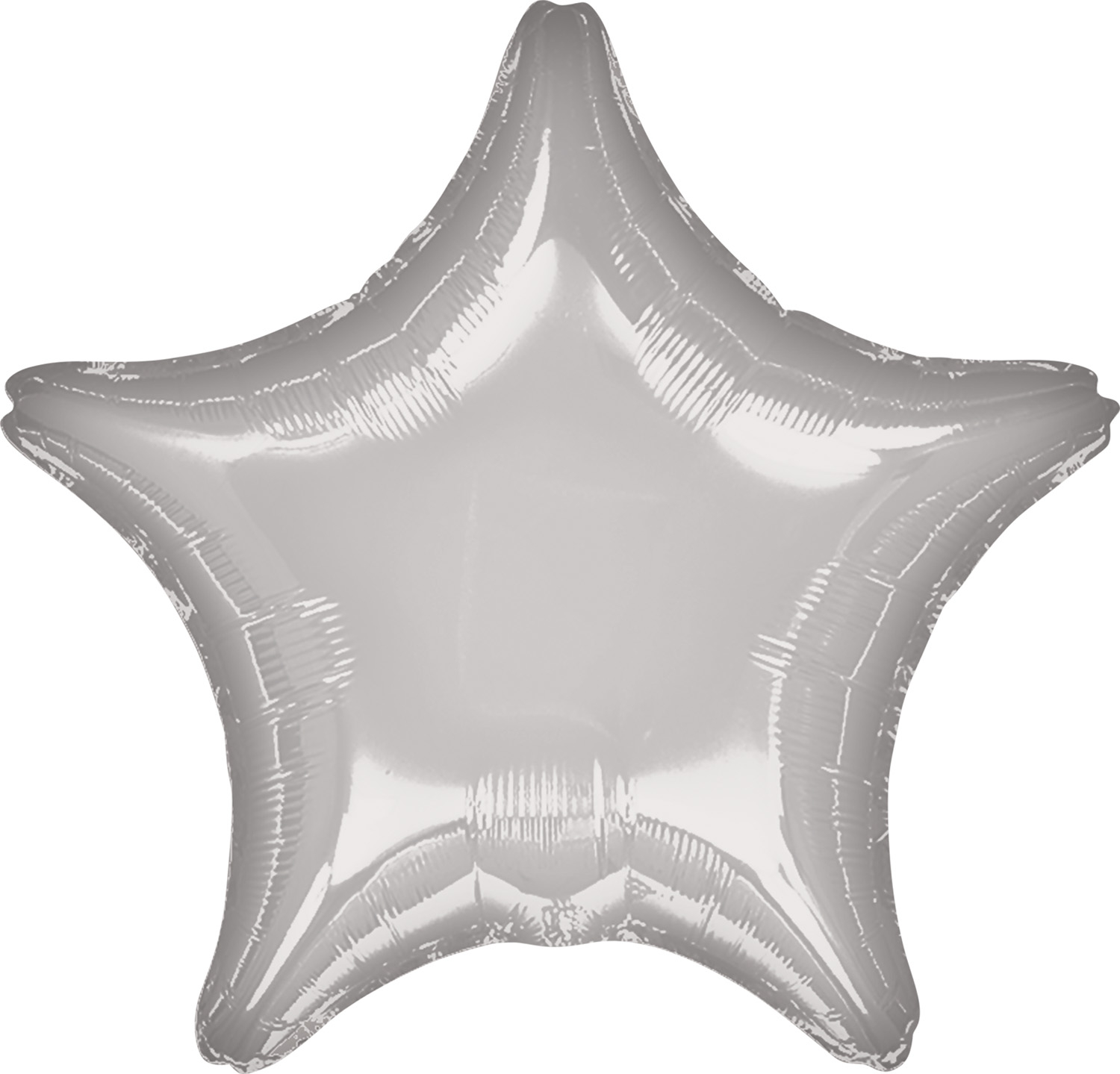 Jumbo Standard Folienballon Stern - silber metallic 