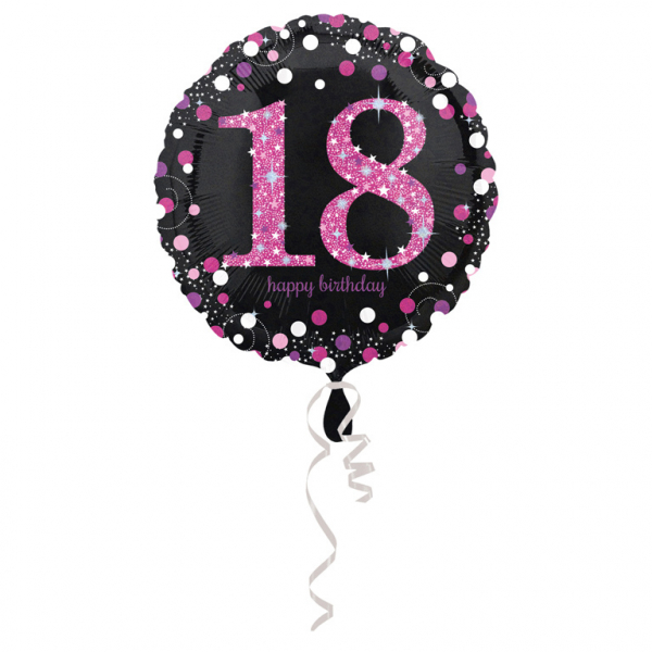 Celebration Geburtstag PINK Folienballon Zahl 18