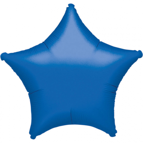 Standard Folienballon Stern - blau metallic