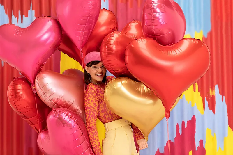 Herz pink - Folienballon