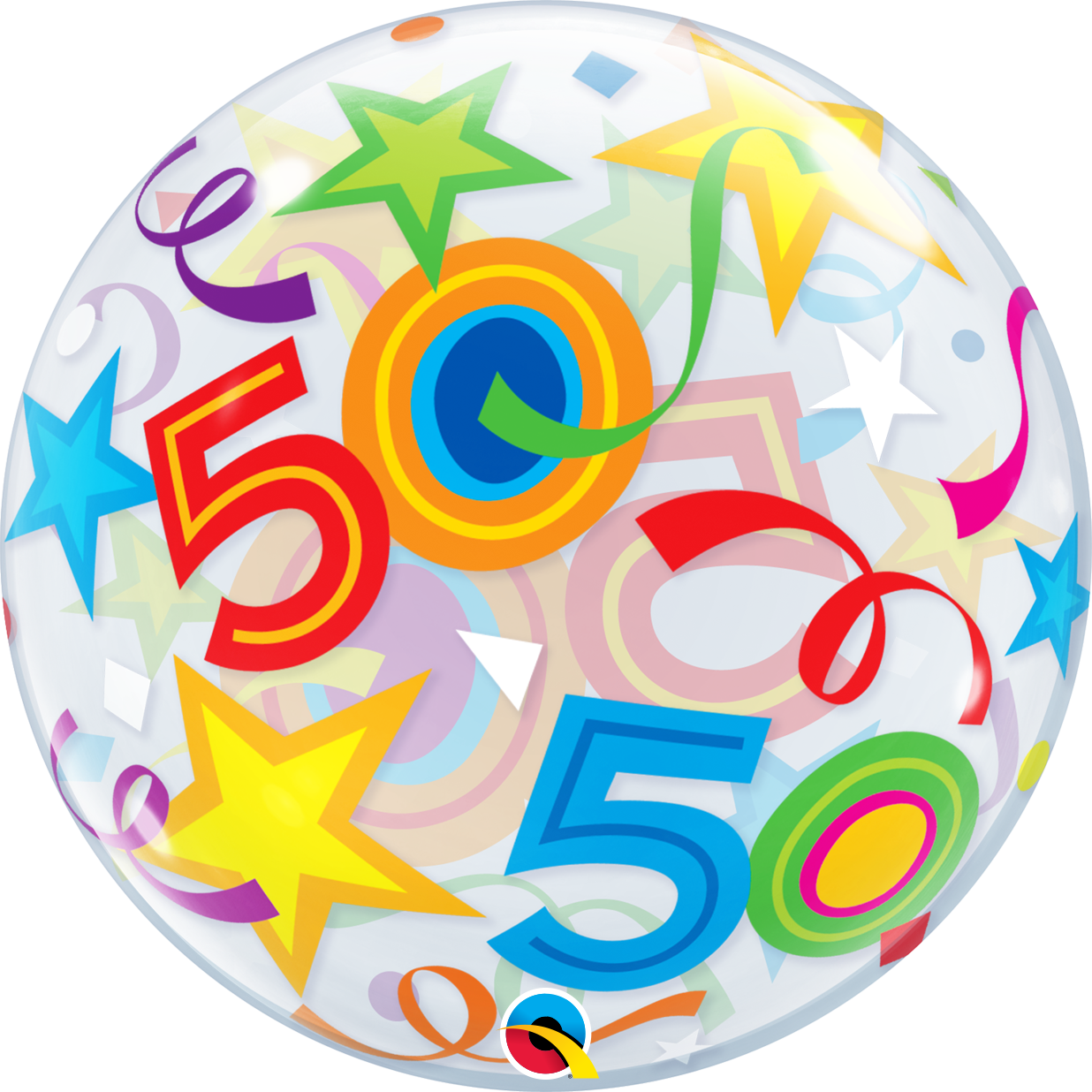 BUBBLES - 50 Brilliant Stars Geburtstag