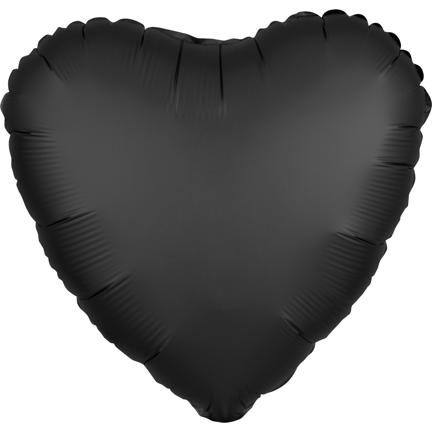 Standard Folienballon Herz - schwarz Satin