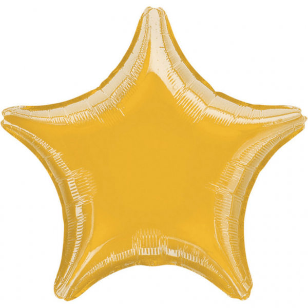 Standard Folienballon Stern - gold metallic 