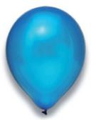 Latex Ballon blau metallic 
