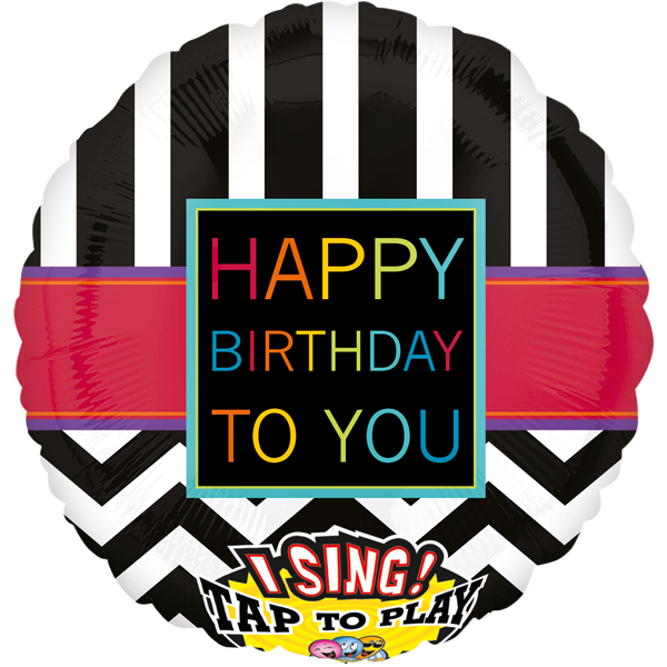 Musikballon Happy Birthday - XXL Folienballon